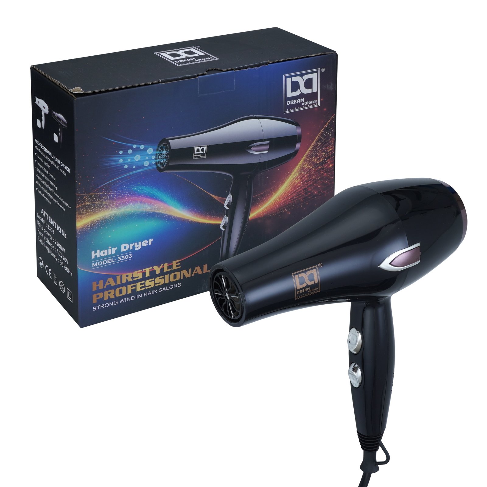Dream Attitude Professional Hair Dryer for Salon and Home Use